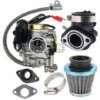 Vergaser Passend Für Gy6 50 Cc 49 Cc 4-Takt Scooter Taotao Motor 18 Mm Vergaser Ansaugkrümmer Luftfilter, Silber_ Thsinde -Motoren für Gartenwerkzeug Verkäufe 66733688 1
