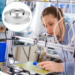 DECKON Zahnriemenscheibe, 3-teilige Aluminium-Zahnriemenscheibe, Geeignet F��r 3D-Drucker, Zahnriemenscheiben Mit 60 Z?hnen Haben Eine Anti-Backlash-Funktion Und Zahnriemenscheiben Haben 2 Sechskantschl��ssel -Motoren für Gartenwerkzeug Verkäufe 66980485 5