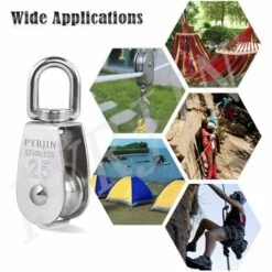 DECKON Seilrolle, Heberolle, M25 Einzelrolle Aus Edelstahl 304, 2 St��ck -Motoren für Gartenwerkzeug Verkäufe 66980591 5