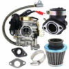 DECKON Vergaser Passend F��r GY6 50CC 49CC 4-Takt Scooter Motor 18mm Carb Ansaugkr��mmer Luftfilter, Modell: Silber 17 -Motoren für Gartenwerkzeug Verkäufe 66987273 1