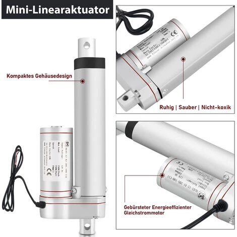 Hengda 1500N Linearantrieb Linearmotor Linear Actuator Verstellantrieb Türöffner Linearmotor 12V DC 5,7mm/s (150mm) 5 Hengda 1500N Linearantrieb Linearmotor Linear Actuator Verstellantrieb Türöffner Linearmotor 12V DC 5,7mm/s (150mm) – Bild 3