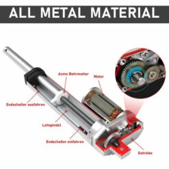 Hengda 1500N Linearantrieb Linearmotor Linear Actuator Verstellantrieb Türöffner Linearmotor 12V DC 5,7mm/s (200mm) -Motoren für Gartenwerkzeug Verkäufe 67293370 5