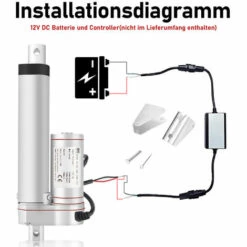 Randaco 1500N Linearantrieb Linearmotor Linear Actuator Verstellantrieb Türöffner Linearmotor 12V DC 5,7mm/s (200mm) -Motoren für Gartenwerkzeug Verkäufe 67311758 4