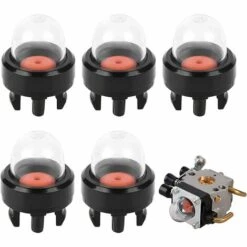 HIASDFLS Kraftstoff Primer Bulb Vergaser Oil Bubble Vergaser Primer Bulb Pumpe Primer Bulb Primer Pumps Für Rasenmäher Kettensägen Schneefräsen Transparent 5 Stk