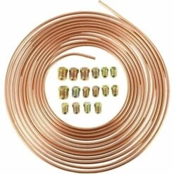 ECHOO Betterlife 25 Fuß Bremsschlauchtrommel – Kupfer-Nickel – Mit 3/16 Zoll Außendurchmesser, Anti-Rost-Schlauch