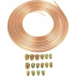 ECHOO Betterlife 25 Fuß Bremsschlauchtrommel – Kupfer-Nickel – Mit 3/16 Zoll Außendurchmesser, Anti-Rost-Schlauch -Motoren für Gartenwerkzeug Verkäufe 67934725 3