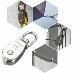 ECHOO 15MM Einzelrollenblockrolle, M15 304 Edelstahl Einzelrolle, Kranwirbelhaken, Glattes Drahtseil, Kabelbelastung 35 Kg (77 Lbs) (6 Stück) 11 ECHOO 15MM Einzelrollenblockrolle, M15 304 Edelstahl Einzelrolle, Kranwirbelhaken, Glattes Drahtseil, Kabelbelastung 35 Kg (77 Lbs) (6 Stück) -Motoren für Gartenwerkzeug Verkäufe 68087441 5