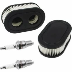MONLY Luftfilter Für Briggs & Stratton 798452 Und 5432 Motorteile Rasenmäher Luftfilter 593260 Mit 2 Zündkerzen