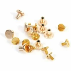 MONLY Knöpfe Aus Massivem Messing, Nagelschrauben, Clamshell-Nieten, Zum Anschrauben, Ledernieten Für Riemennägel, 5 Mm, 6,5 Mm, 8 Mm (8 Mm)