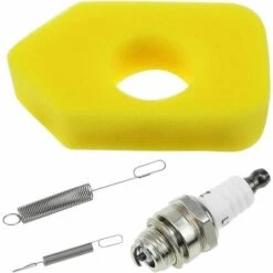 MONLY Gelber Schaumstoff-Luftfilter Mit 2 Federn Und LT7-Zündkerze Stihl-Rasenmäher-Kraftstofffilter-Kit Für 698369 Briggs Und Stratton Classic-, Sprint- Und Quattro-Motoren