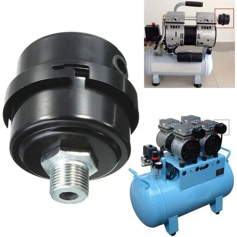 TINOR 2 Stück Luftkompressor-Schalldämpferfilter, 3/8 "16 Mm Außengewinde, Metallgehäuse, Luftkompressor-Schalldämpferfilter, Metall-Einlassfilter-Schalldämpfer Für Luftkompressorkessel(16mm) 4 TINOR 2 Stück Luftkompressor-Schalldämpferfilter, 3/8 "16 Mm Außengewinde, Metallgehäuse, Luftkompressor-Schalldämpferfilter, Metall-Einlassfilter-Schalldämpfer Für Luftkompressorkessel(16mm) – Bild 2