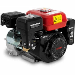 EBERTH 6,5 PS 4,8 KW Benzinmotor Standmotor Kartmotor Antriebsmotor Mit Ölbadkupplung, 20 Mm Ø Welle, E-Start Inkl. 7ah Batterie, Ölmangelsicherung, 1 Zylinder, 196 Ccm Hubraum, 4-Takt, Luftgekühlt, Industriemotor Mit Kupplung, Rot -Motoren für Gartenwerkzeug Verkäufe 7659496 4